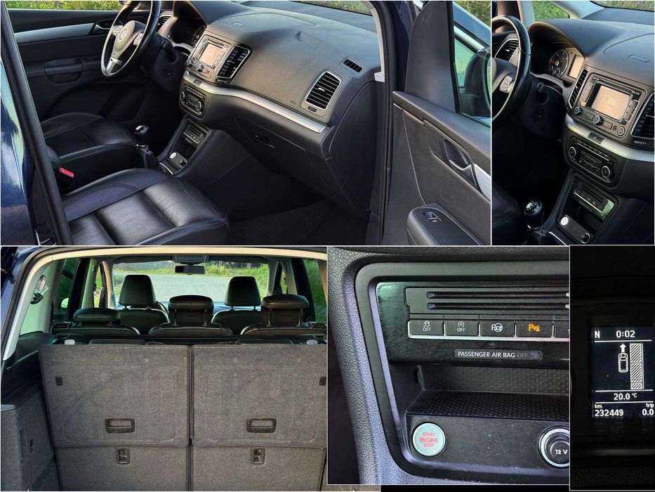 VW Sharan 2.0 TDI 140 CP 7 Locuri 2012 Euro 5 – Bi-Xenon Adaptiv, Keyless Entry/Go, Piele, Park Assist - Imagine 8